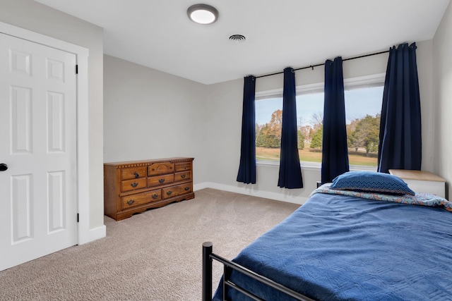 bedroom featuring carpet