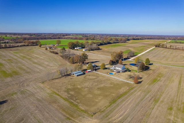 bird's eye view featuring a rural view