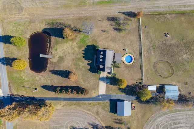 bird's eye view featuring a rural view