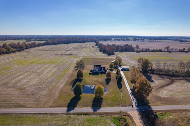 aerial view featuring a rural view