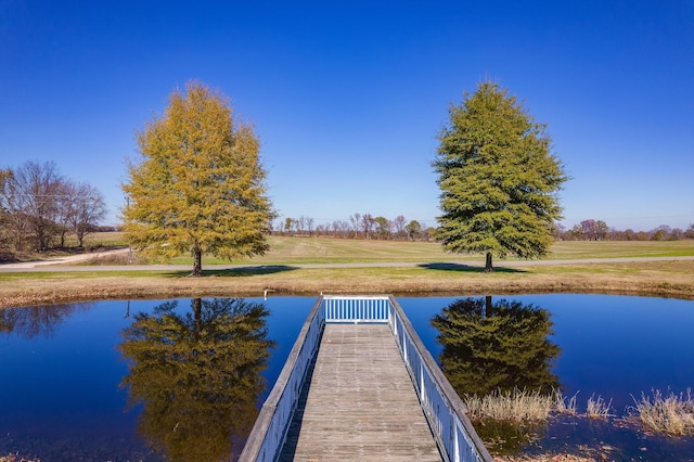 304 China Grove Rd, Rutherford, TN 38369 - dock area with a water view and a lawn