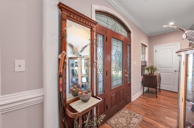 304 China Grove Rd, Rutherford, TN 38369 - entrance foyer with ornamental molding and wood finished floors