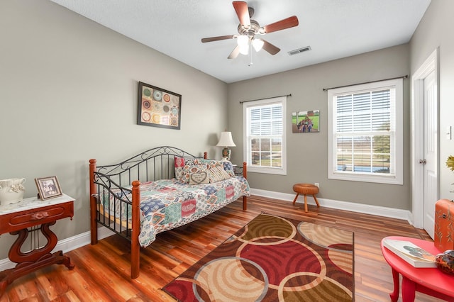 304 China Grove Rd, Rutherford, TN 38369 - bedroom with wood finished floors and ceiling fan