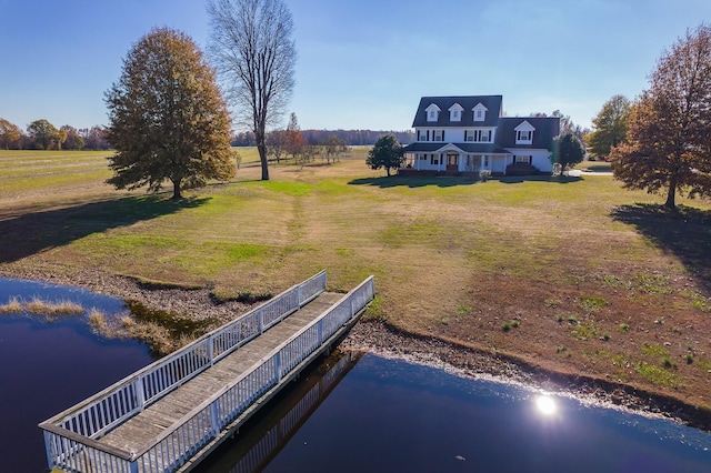 304 China Grove Rd, Rutherford, TN 38369 - dock area featuring a water view and a yard