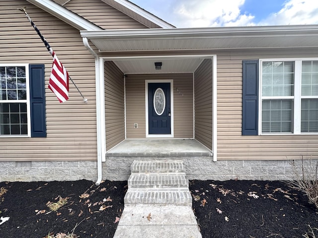 view of doorway to property