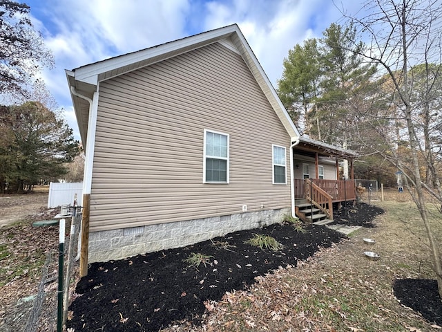 view of side of property