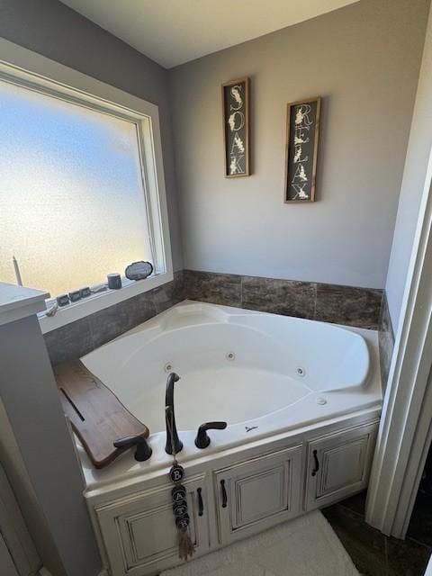 bathroom featuring a bathing tub