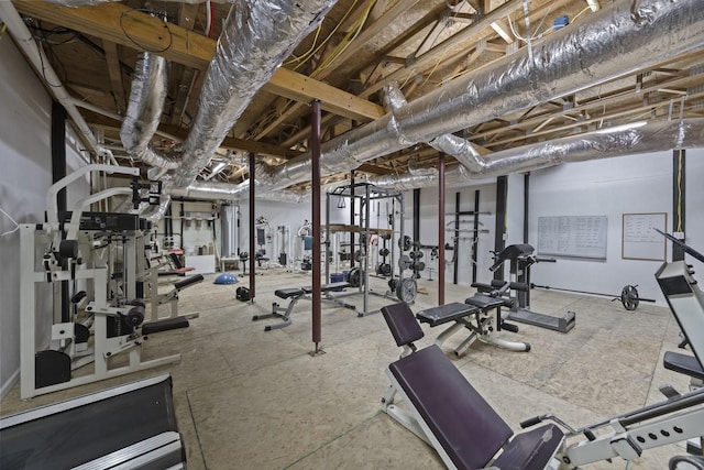 view of workout area