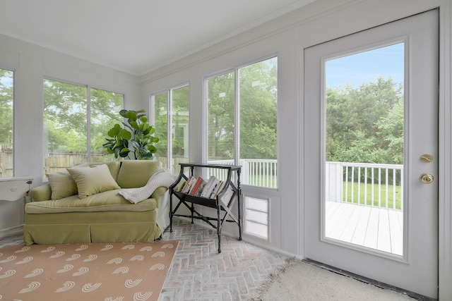 sunroom / solarium with plenty of natural light