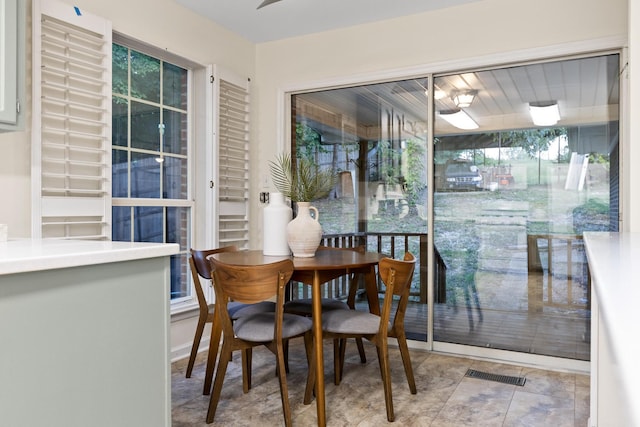 dining room featuring a wealth of natural light