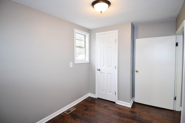 interior space featuring dark hardwood / wood-style floors