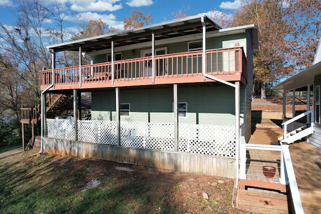 back of property with a deck