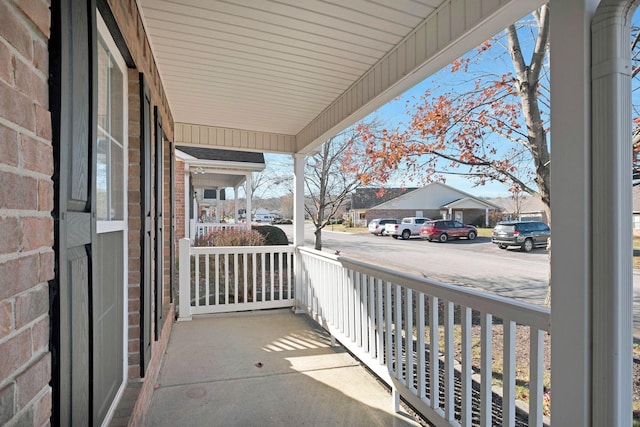 balcony featuring a porch