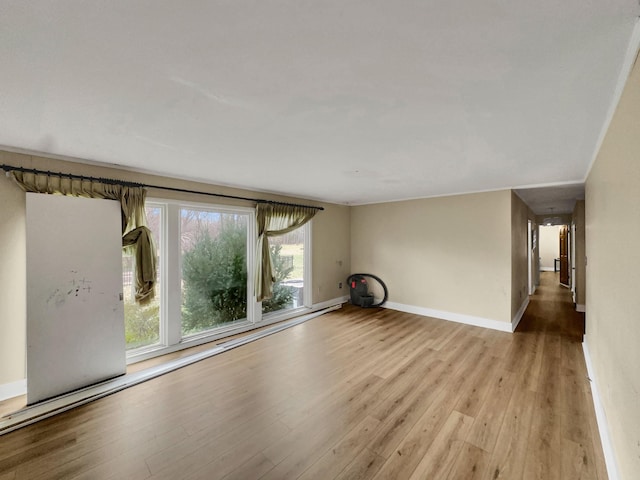 empty room featuring light hardwood / wood-style floors