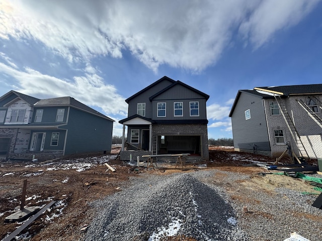 view of front facade with a garage