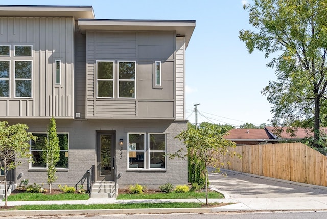 view of contemporary house