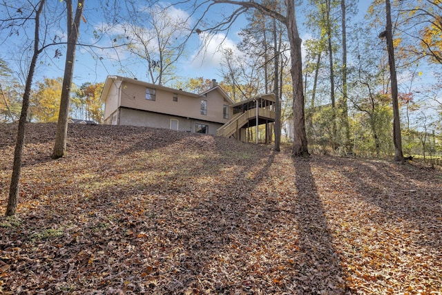 exterior space featuring a deck