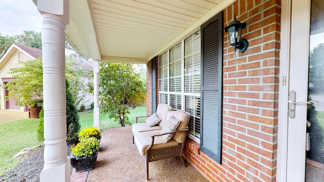 view of patio / terrace with a porch