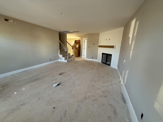 view of unfurnished living room