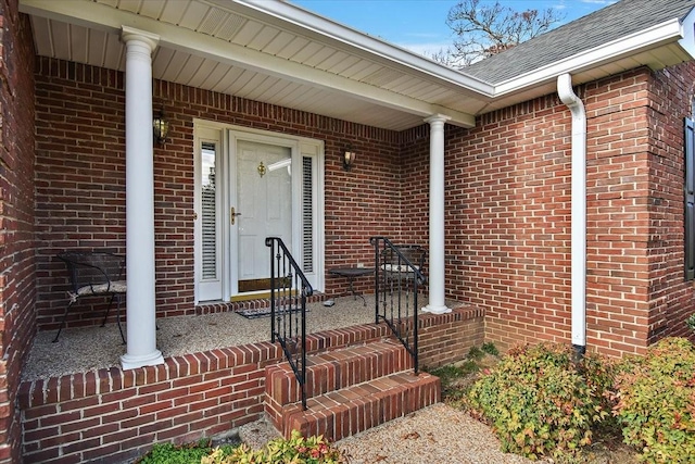 property entrance with a porch