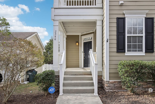 view of doorway to property