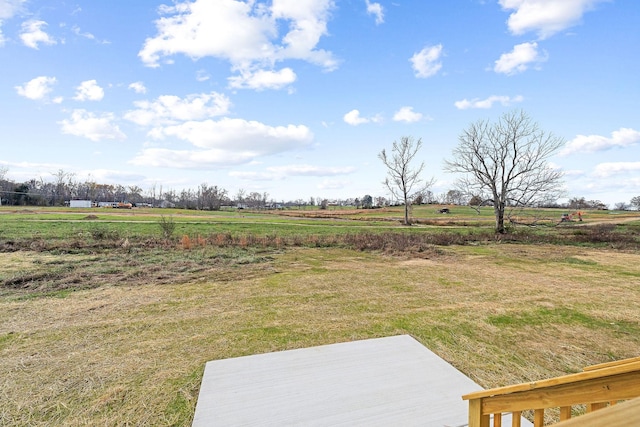 view of yard featuring a rural view