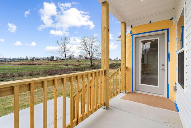 balcony with a rural view