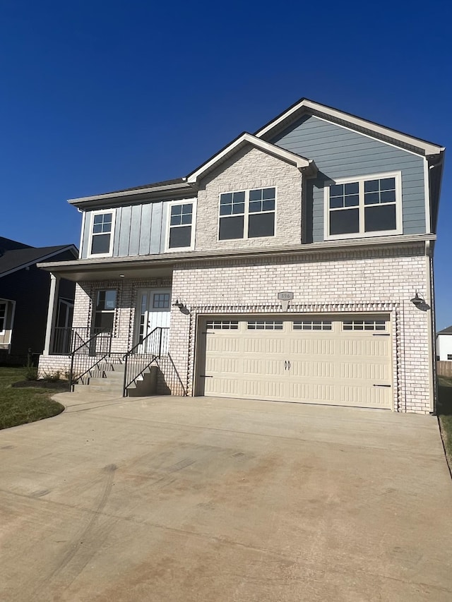 view of front of home featuring a garage