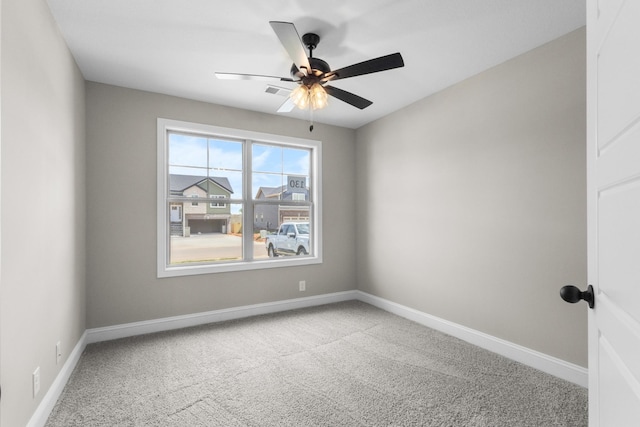 130 Anderson Pl, Clarksville, TN 37042 - carpeted spare room featuring ceiling fan, baseboards, and visible vents