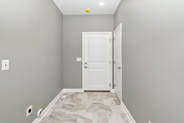 laundry area featuring hookup for an electric dryer