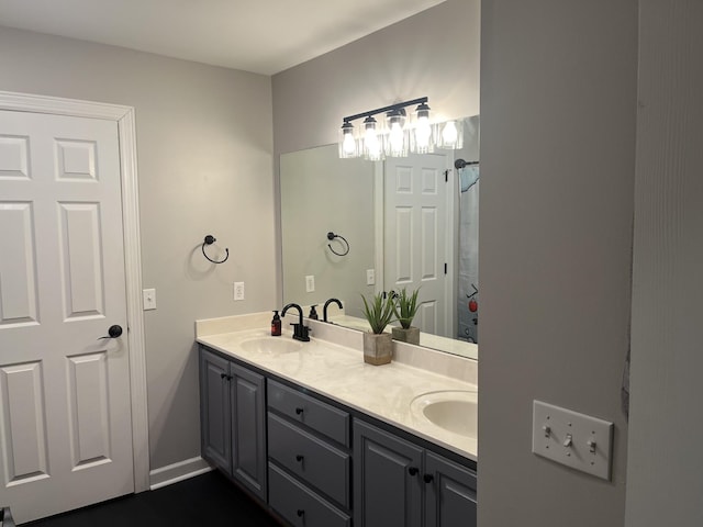 bathroom featuring vanity