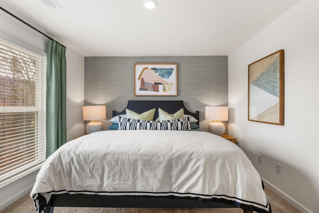 bedroom featuring carpet floors