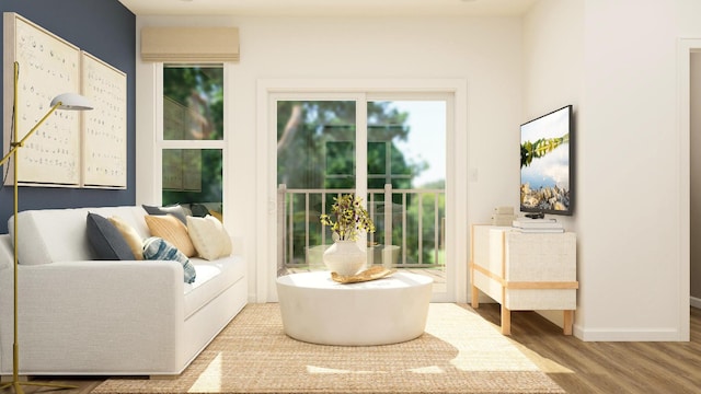 interior space featuring hardwood / wood-style floors