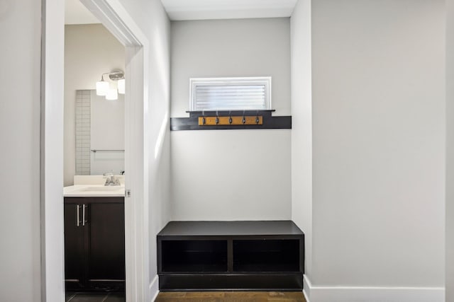 mudroom featuring sink