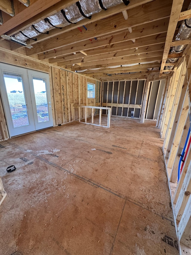 misc room featuring french doors