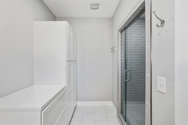 bathroom with walk in shower