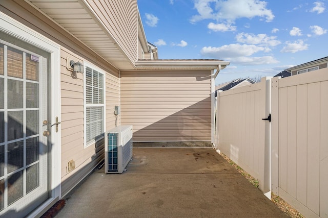 view of patio / terrace featuring central AC unit