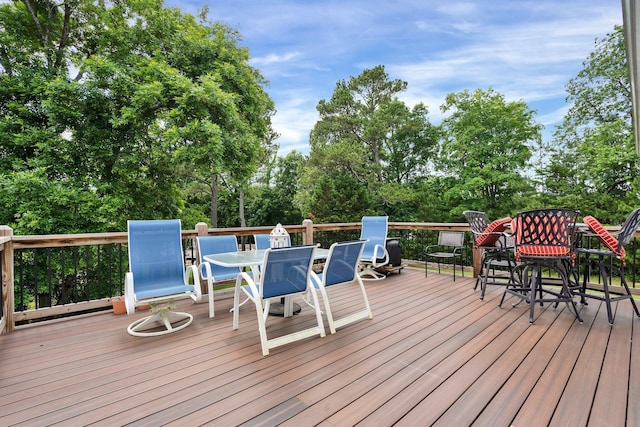 view of wooden terrace