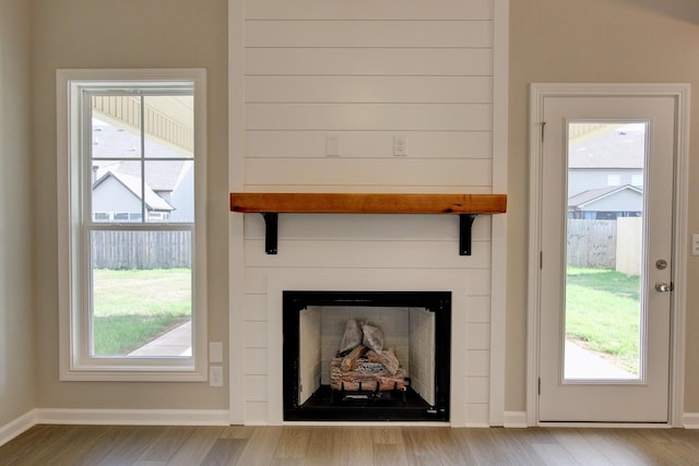 interior details with hardwood / wood-style floors