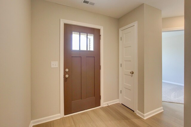 entryway featuring light hardwood / wood-style flooring