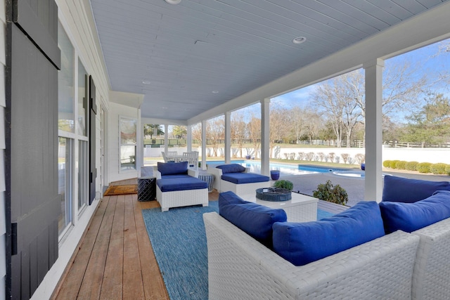 view of sunroom