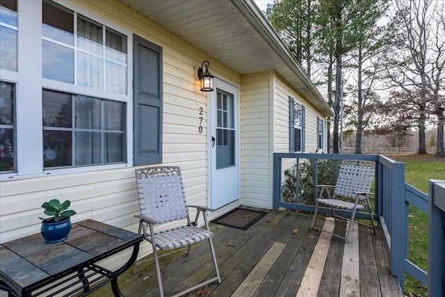 view of wooden deck