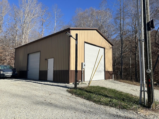 view of outbuilding with a garage