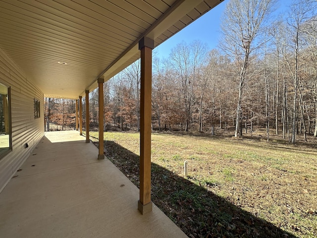 view of patio / terrace featuring covered porch