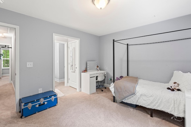 view of carpeted bedroom