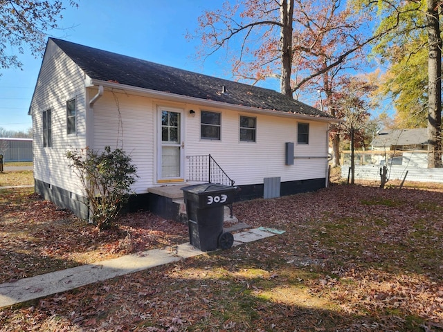 view of back of property