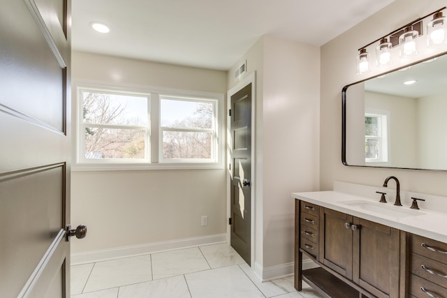 bathroom featuring vanity