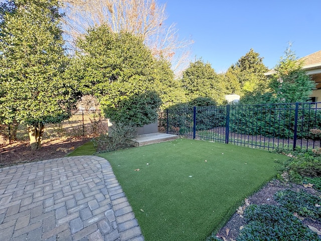 view of yard with a patio area