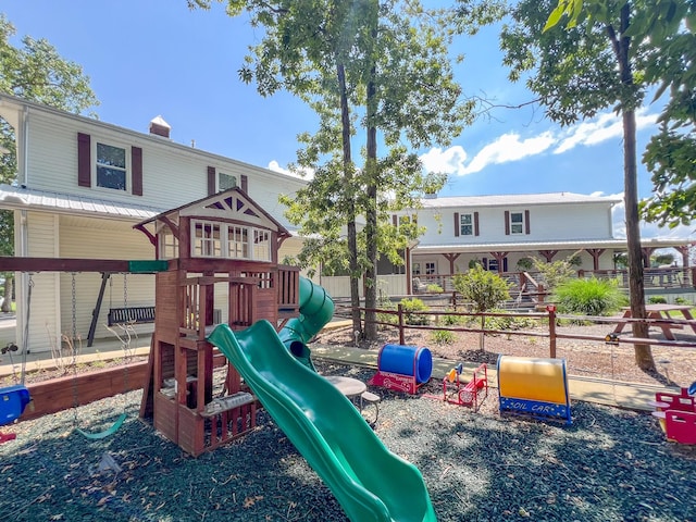 view of jungle gym