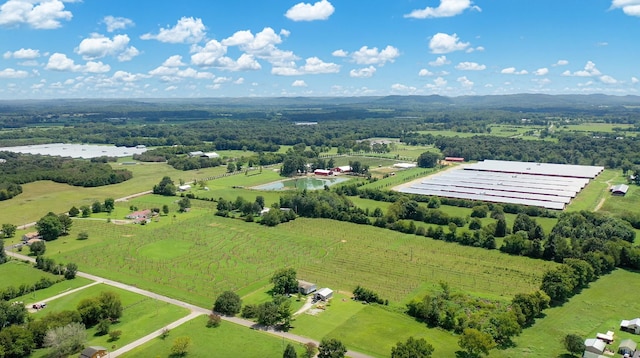 bird's eye view with a rural view